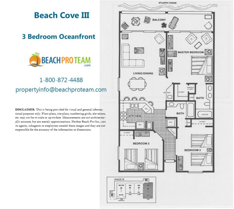 Beach Cove Floor Plan - 3 Bedroom Oceanfront
